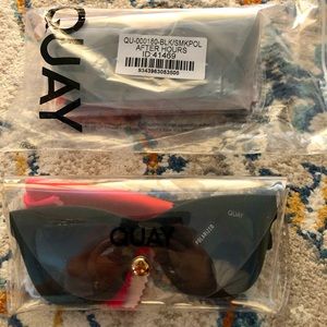Quay After Hours Polorize Matte Black Sunglasses.